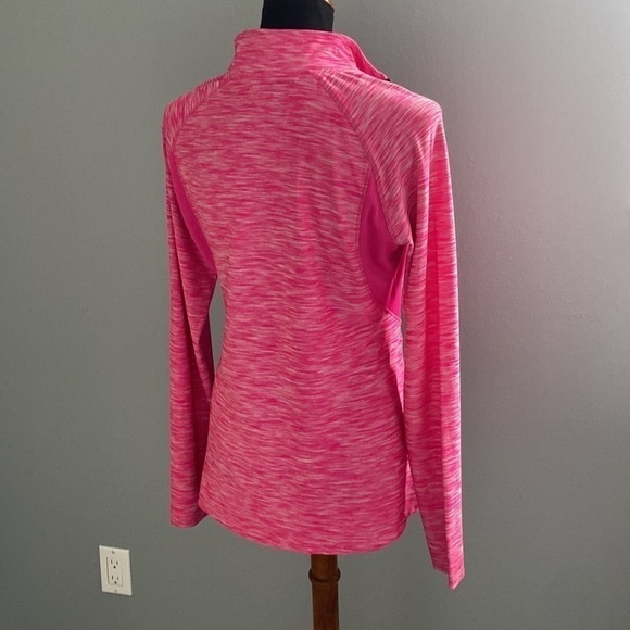 Pink marl half zip athletic dri fit jacket top Medium - Picture 3 of 12
